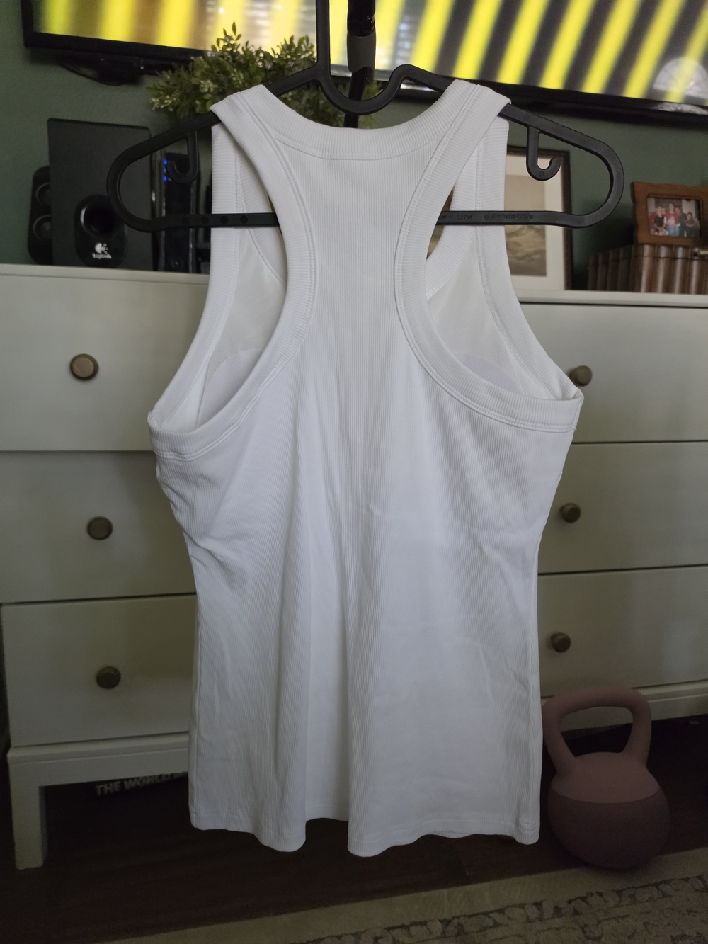 Classic White Ribbed Tank Top - Picture 2 of 4